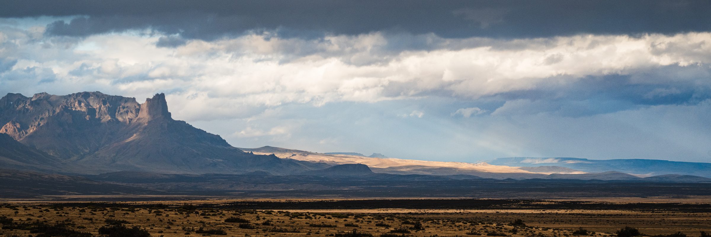 The layered mountains of Sierra Baguales