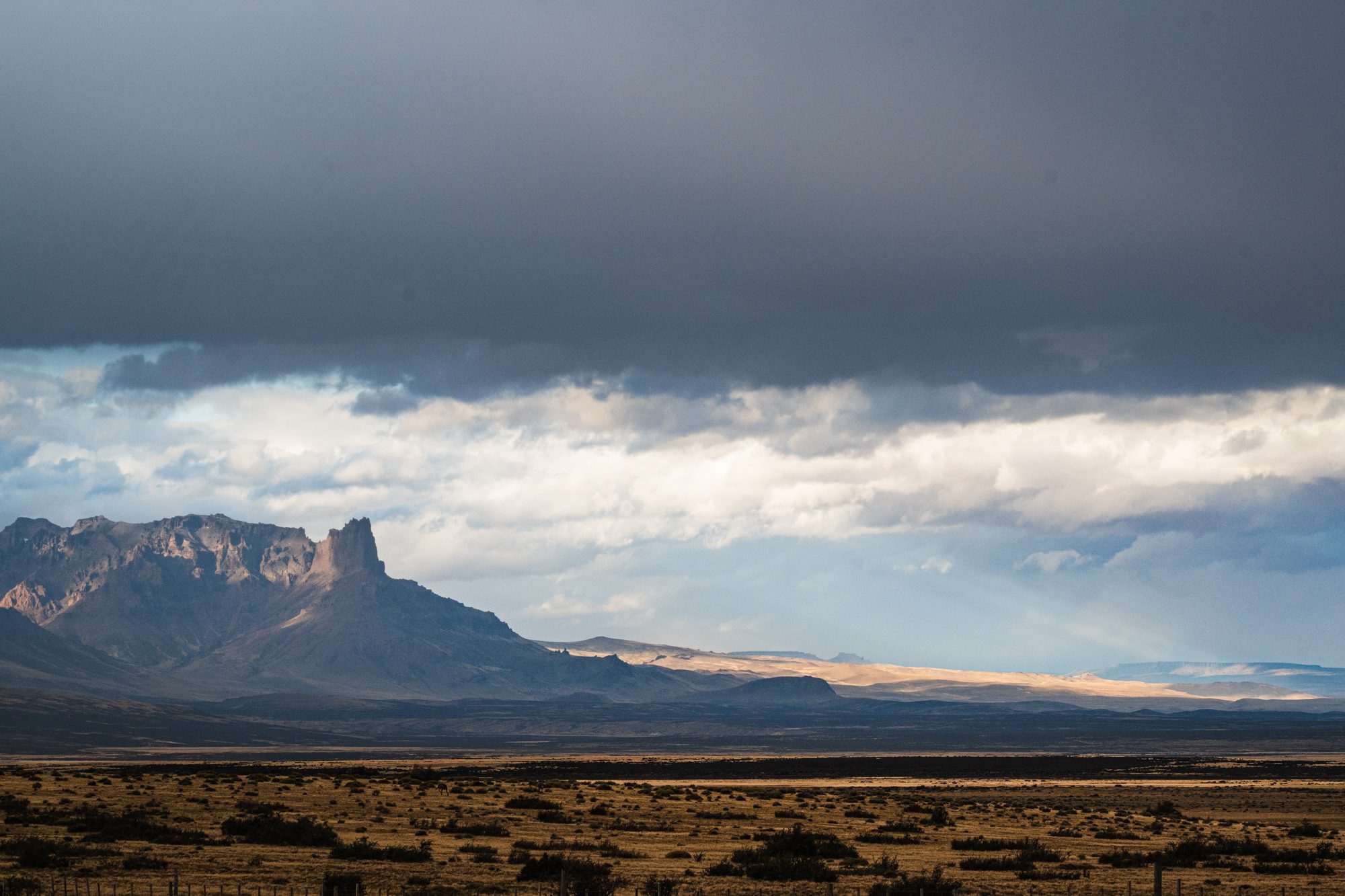 Wild, remote mountain country at the far edge of Patagonia